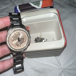 Fossil women’s silver watch